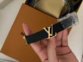 LV belt gold 2 sides