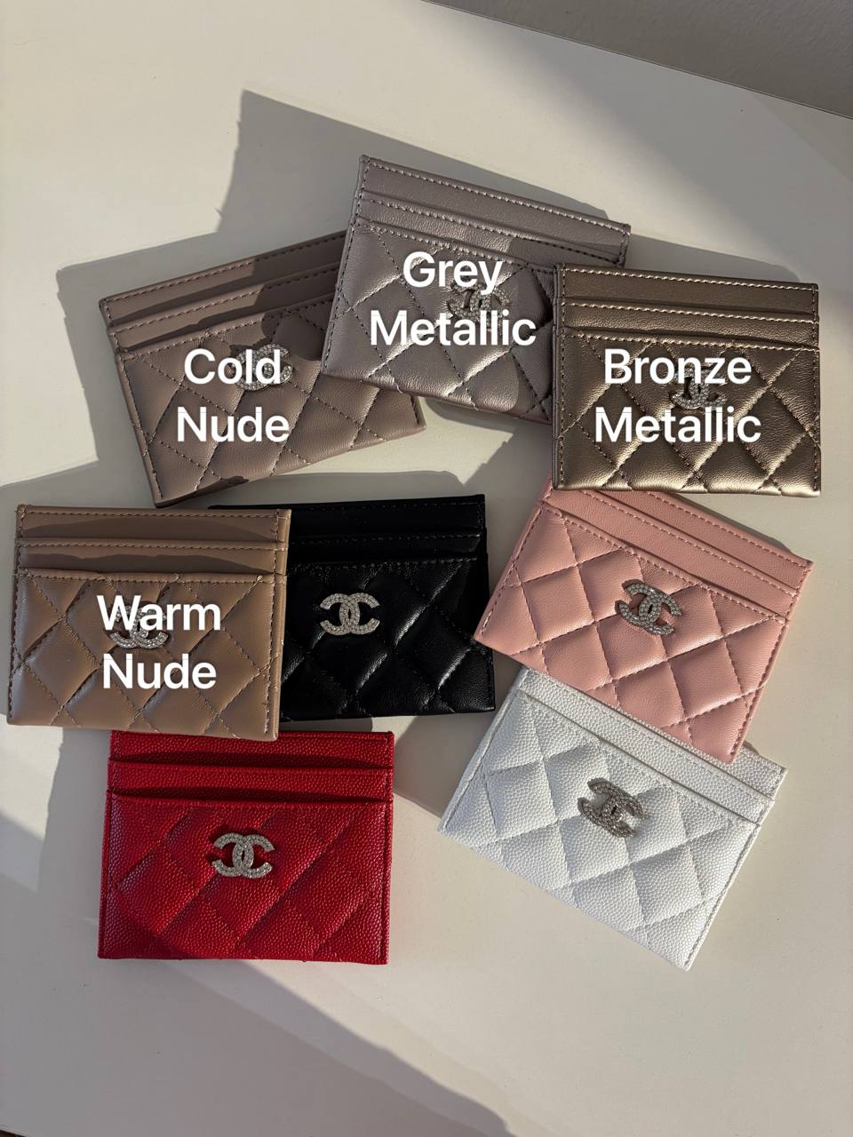 Chanel crystal card holder