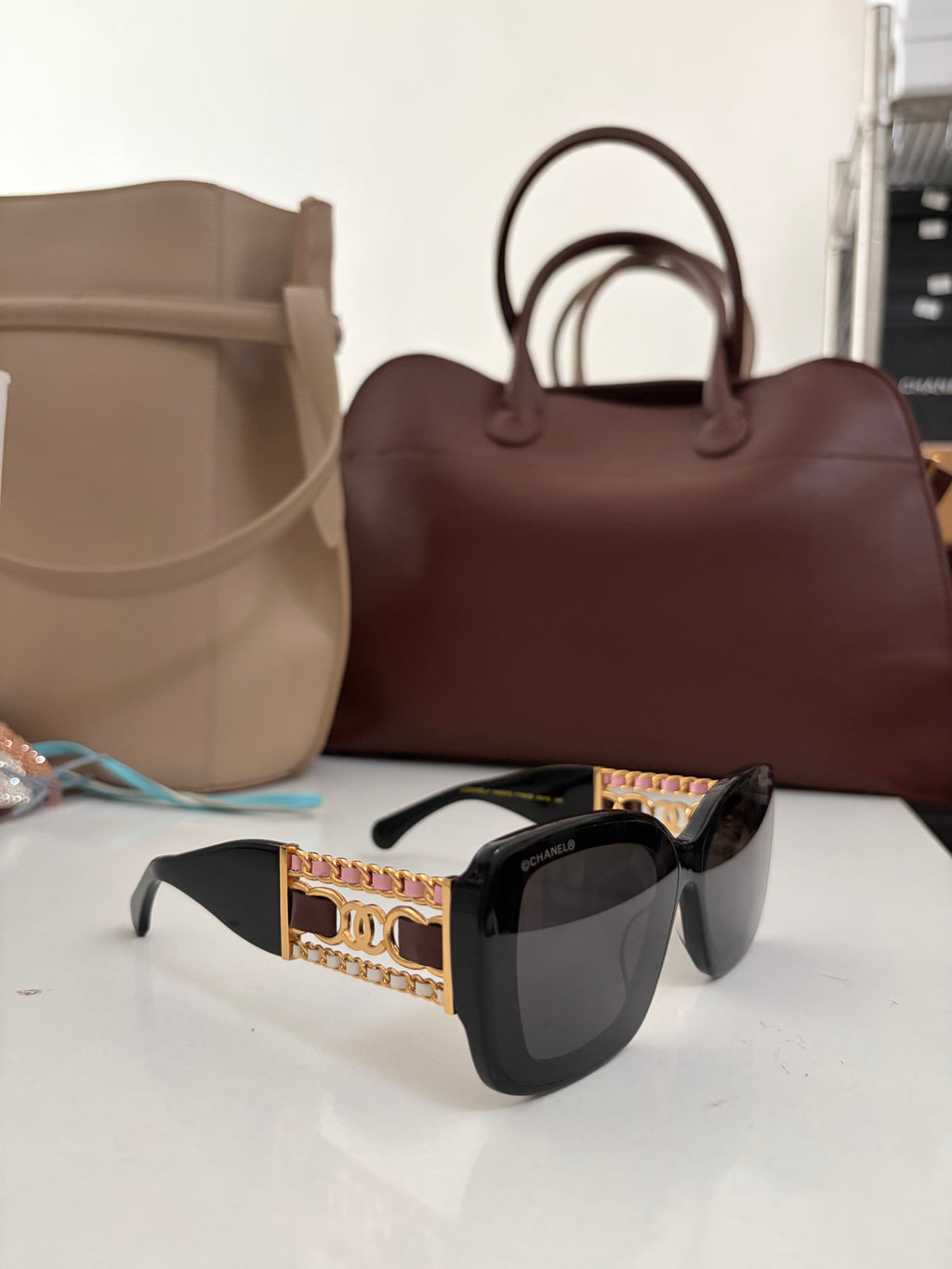 Chanel big black sunglasses