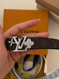 Lv belt silver 2 sides