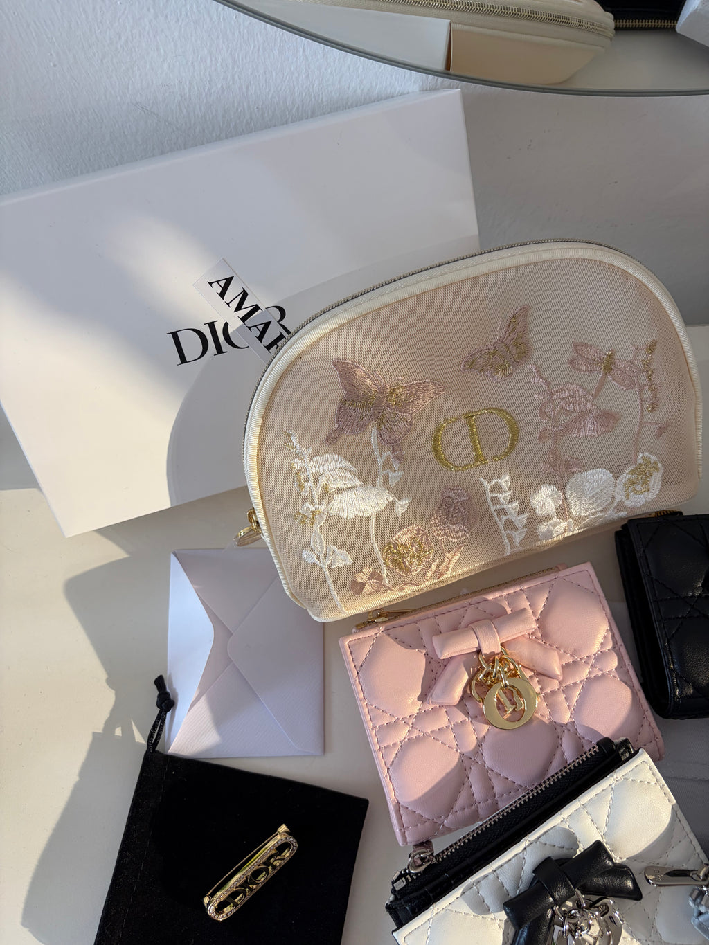 Dior makeup bag