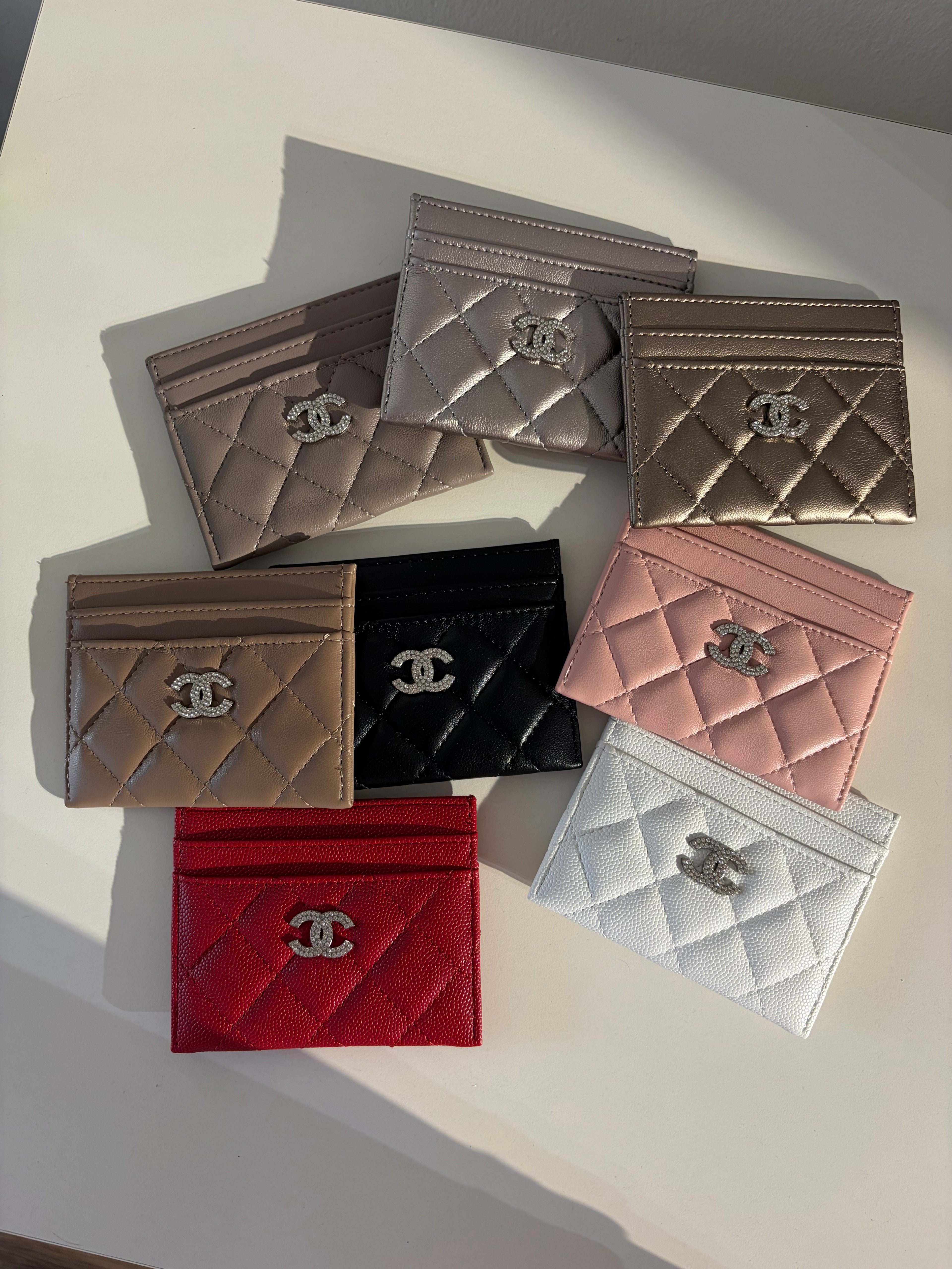 Chanel crystal card holder